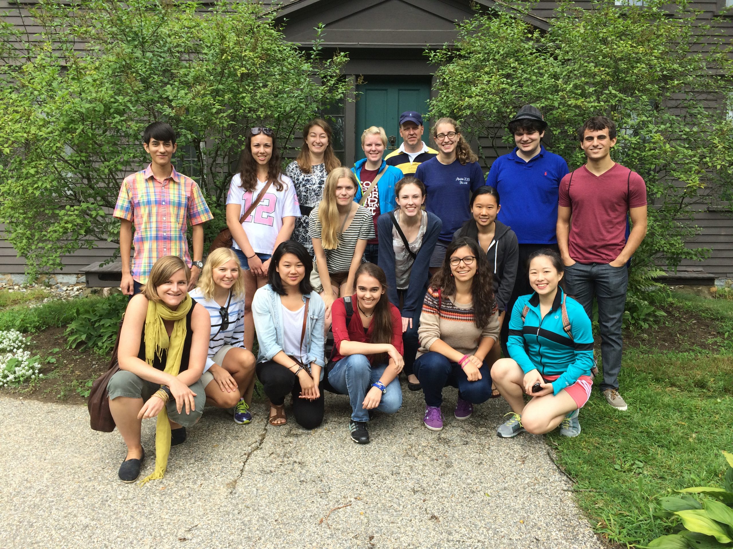 Students in front of Alcott House